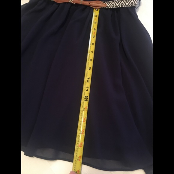 IZ BYER Navy Blue Junior’s dress with belt. - Picture 8 of 8